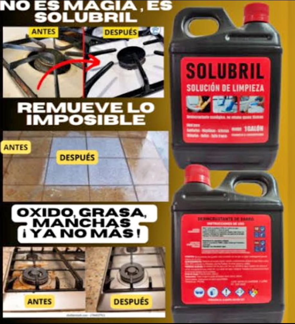 Solubril 1 litro Limpieza y desinfectante